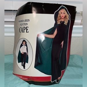 Velvet cape long and flowy green velvet cape cosplay costume accessory